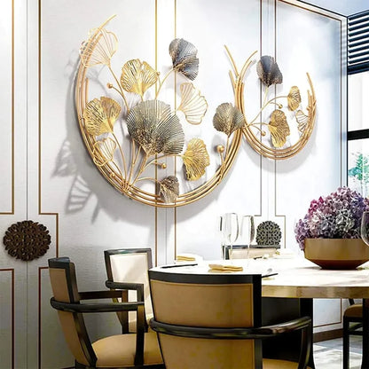 Gold & Silver Wild Flowers Large Metal Wall Art