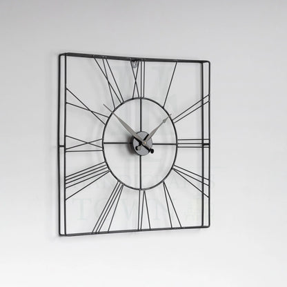 Black Square Wall Clock