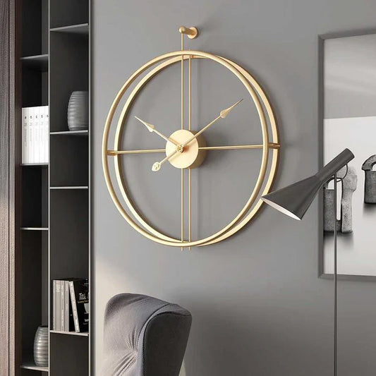 Gold Round Wall Clock 18 Inches