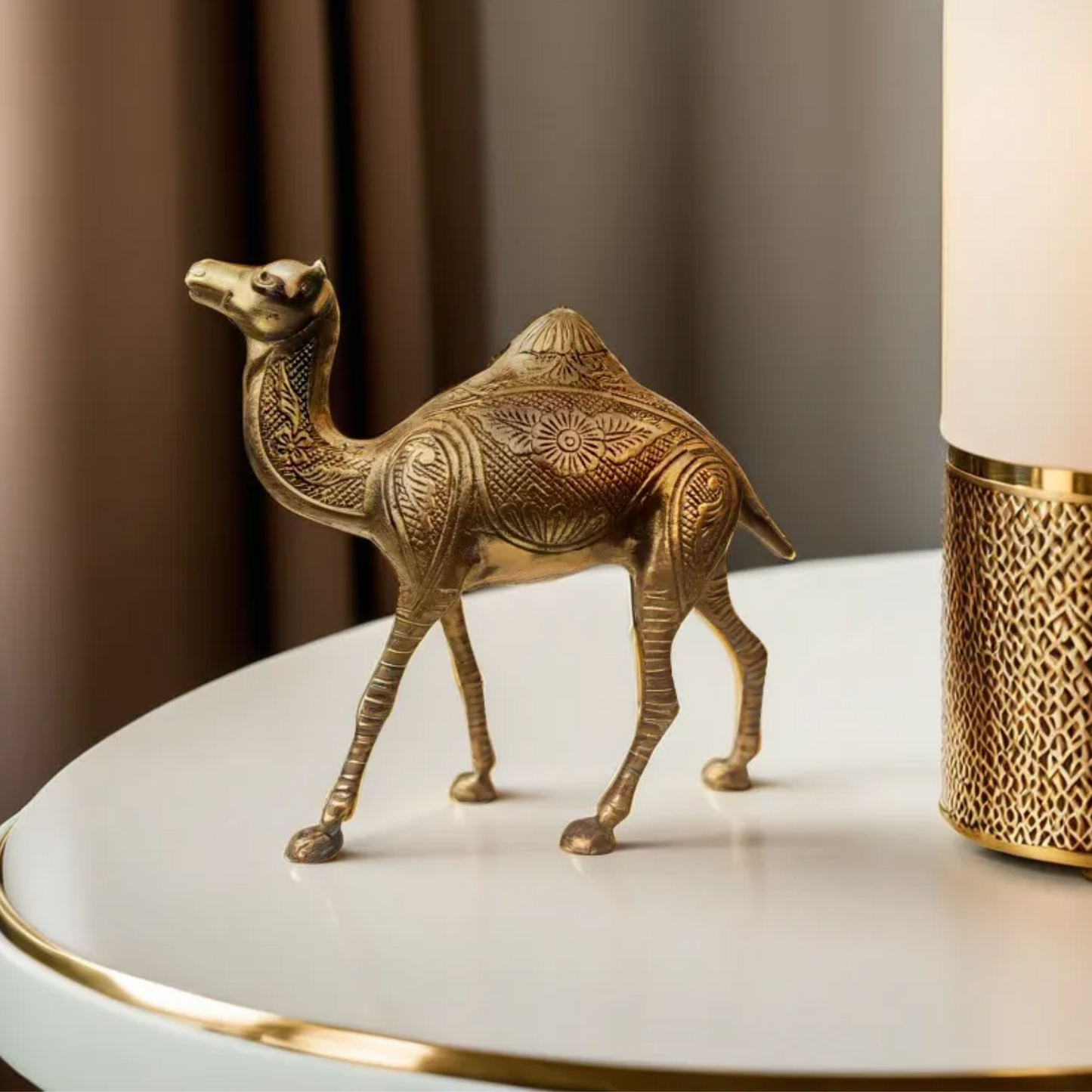 Brass Camel Statue - Brass Camel Figurine Vastu Premium Finished Figurine | Brass Decorative Showpeice for Home & Office 2