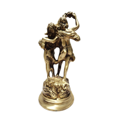 Antique Polished Brass Lady Statue | Brass Decorative Lady