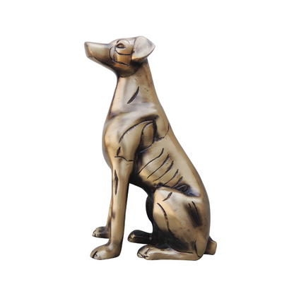 Brass Antique Dog Statue