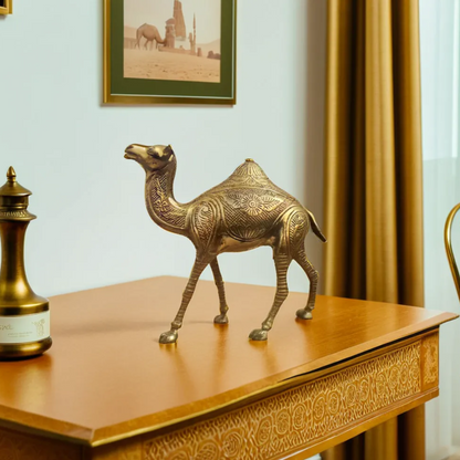 Brass Camel Figurine Vastu Premium Finished