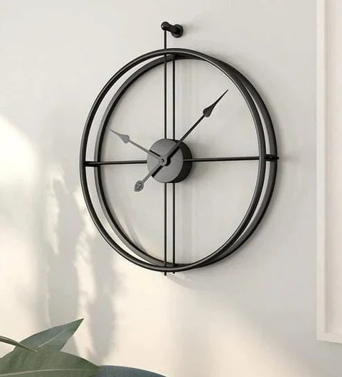 Black Round Wall Clock 18 Inches