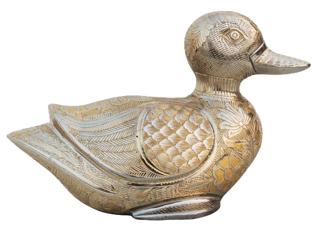 Brass Duck Pair Statue