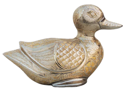 Brass Duck Pair Statue