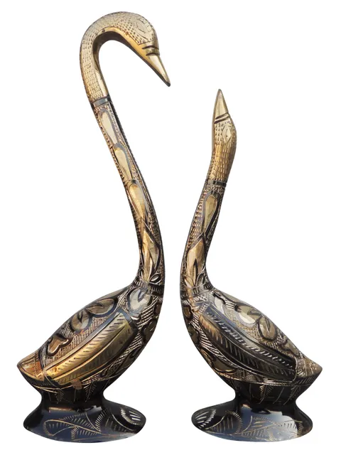 Brass Duck Pair Statue