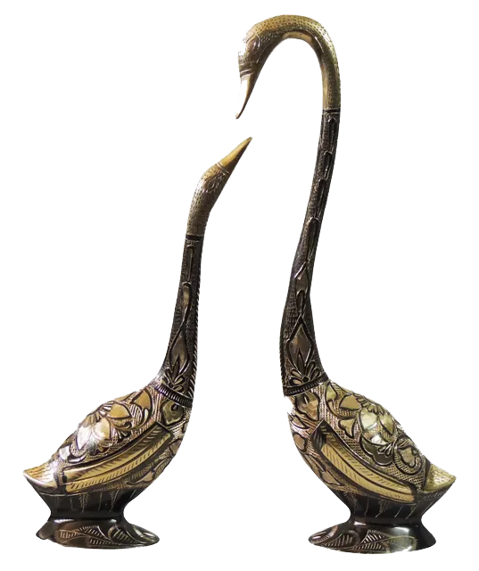 Brass Duck Pair Statue