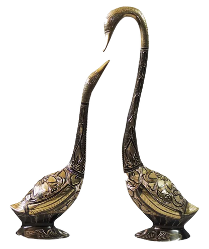 Brass Duck Pair Statue