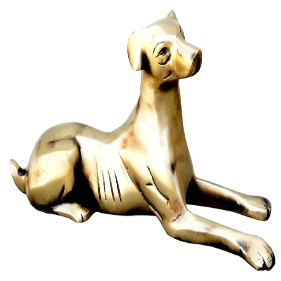 Brass Dog Statue | Brass Antique Dog Statue