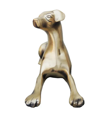 Brass Dog Statue | Brass Antique Dog Statue