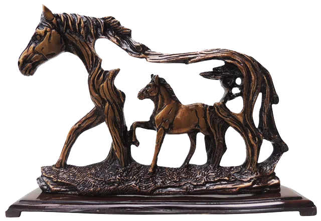 Brass Antique Horse Statue | Antique Polished Brass Horse Statue