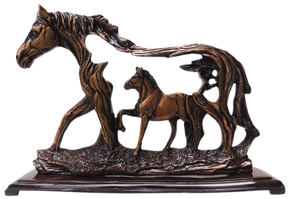 Brass Antique Horse Statue | Antique Polished Brass Horse Statue