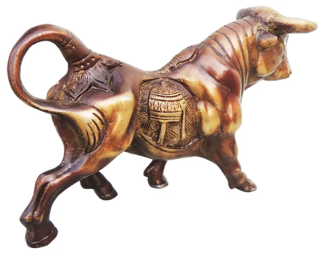 Brass Bull Statue | Brass Antique Bull Statue