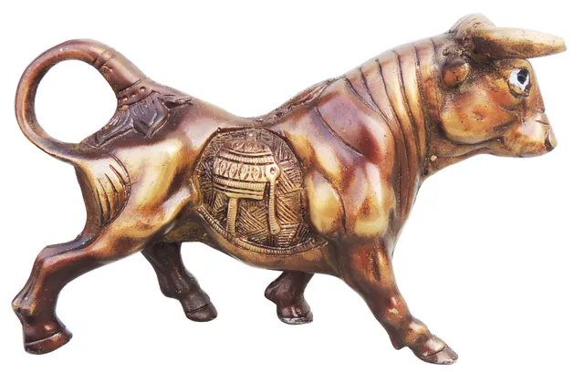 Brass Bull Statue | Brass Antique Bull Statue