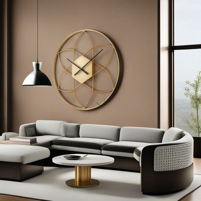 Modern Circular Metal Wall Clock For Home Decor