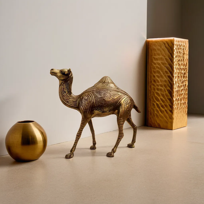 Brass Camel Figurine Vastu Premium Finished