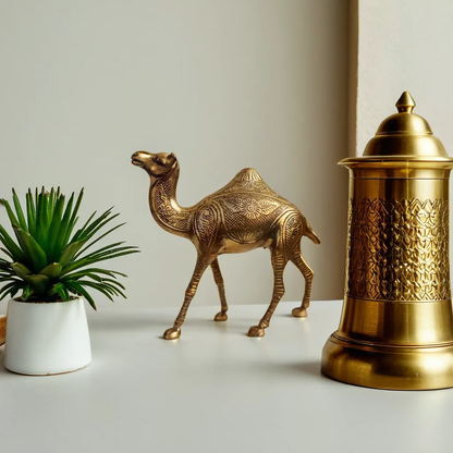 Brass Camel Figurine Vastu Premium Finished