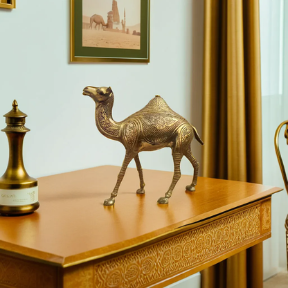 Brass Camel Figurine Vastu Premium Finished