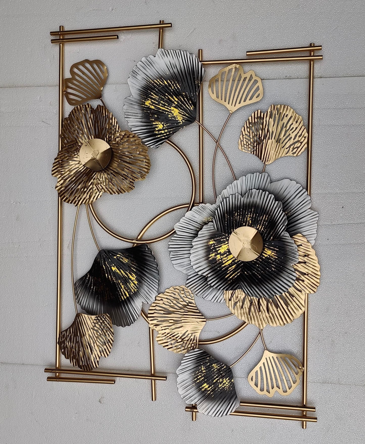 Antique Floral Frame Metal Wall Art For Home Wall